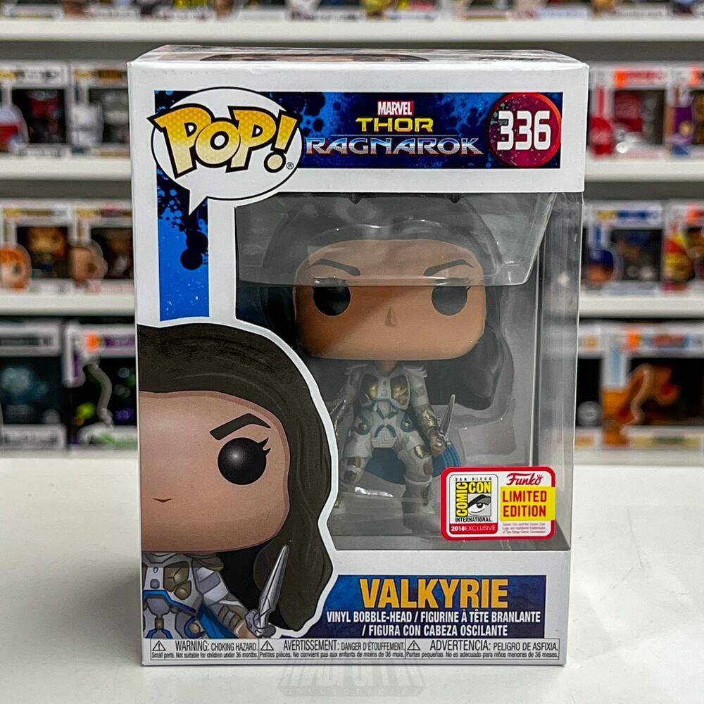 Funko Pop Marvel Thor Ragnarok Valkyrie Battle Outfit 336 SDCC 2018 Vinyl Figure